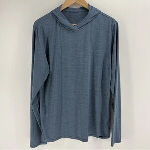 Patagonia Capilene Cool Daily LS Hoody Sunshirt Blue Heathered men's Medium